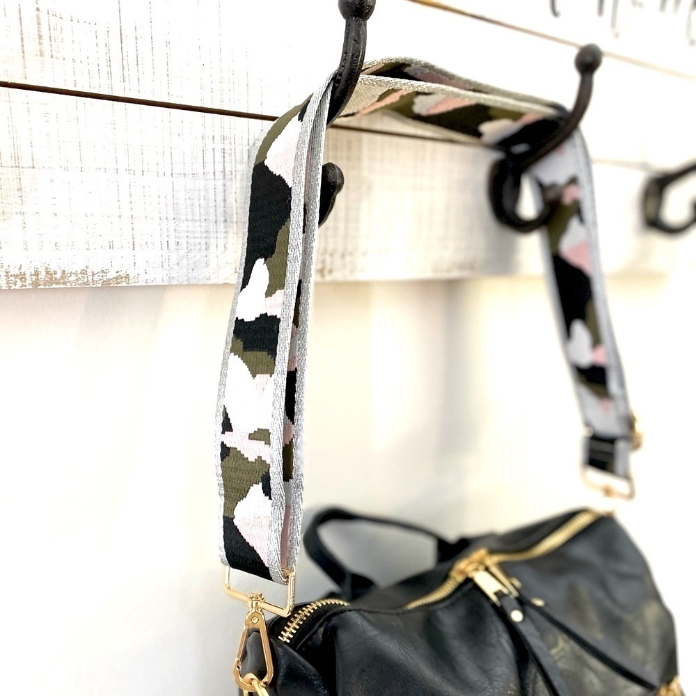 BRAND NEW Grey Camo Crossbody Strap 🖤💚 ~BAG NOT INCLUDED~ - Picture 4 of 6